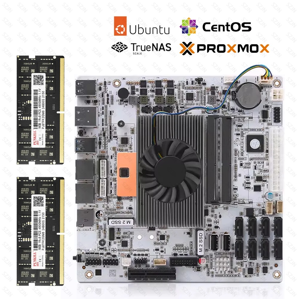 Placa-Mãe NAS I5-8265U ES com  - Nas Motherboard 8 Sata Mini Itx avaliação e preço
