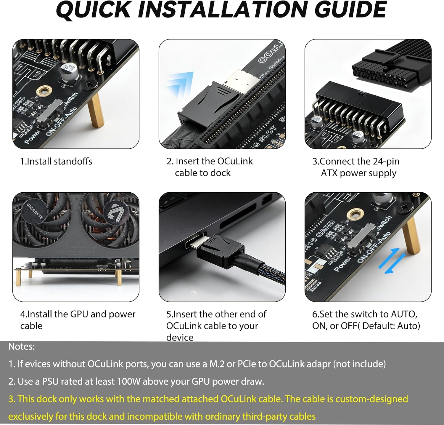 Adaptador OCuLink PCIe 4.0 X4  - Oculink Egpu Mini Pc avaliação e preço